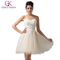 Grace Karin Mode Mädchen trägerlosen kurzen Organza Cocktailkleid Liebsten Ausschnitt Günstige Cocktail Party Kleider CL6134